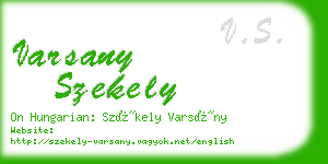 varsany szekely business card